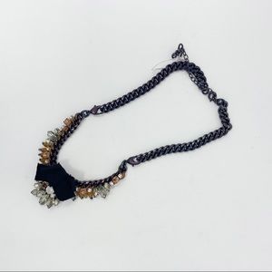 Cabi black jeweled statement necklace